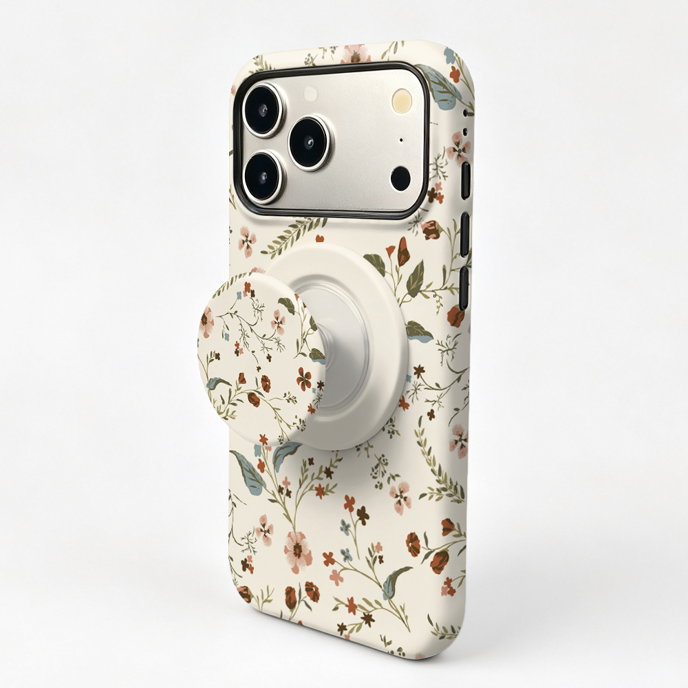 Huawei Pura 70 - Urocze etui magnetyczne z motywem kwiatowym